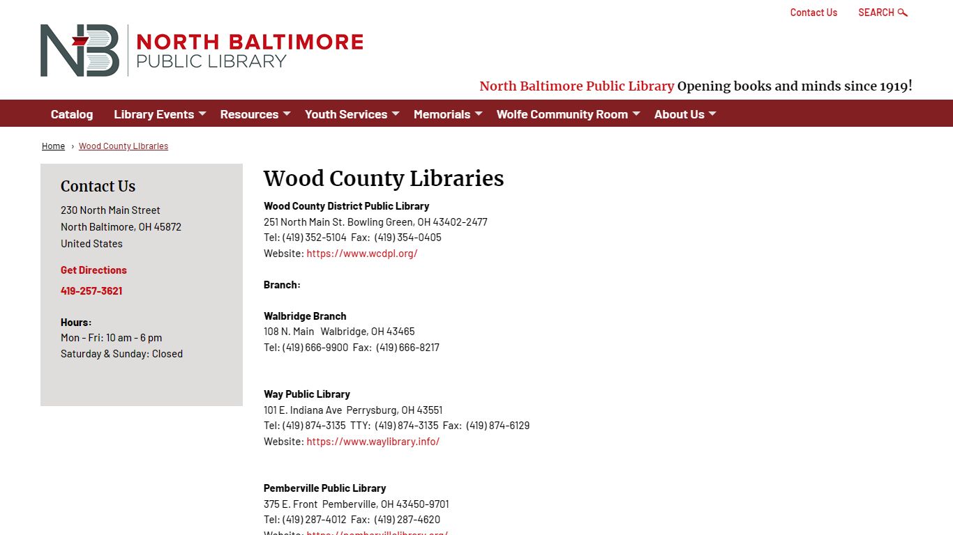 Wood County Libraries | North Baltimore Public Library